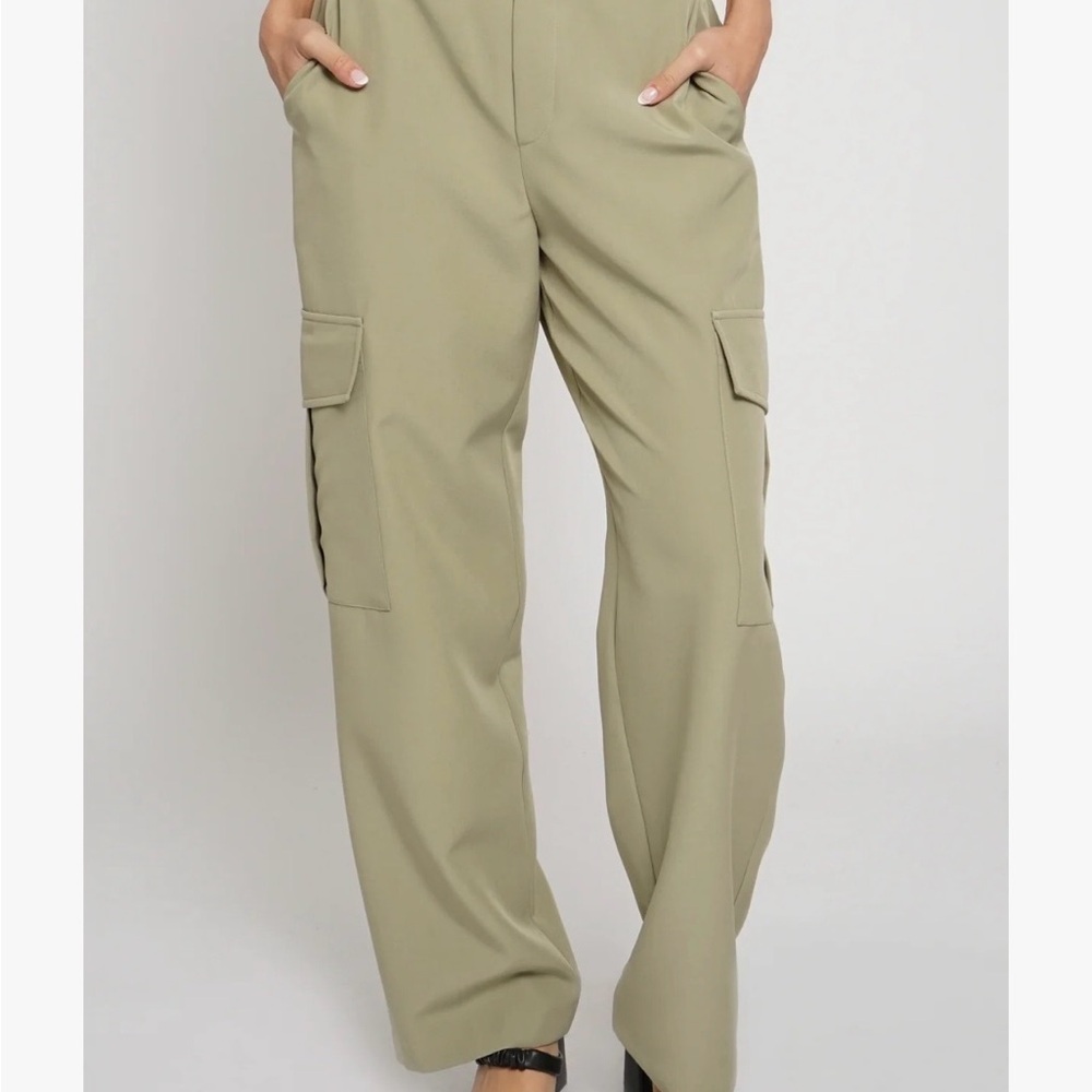 Sans Souci high waisted wide leg cargo pants